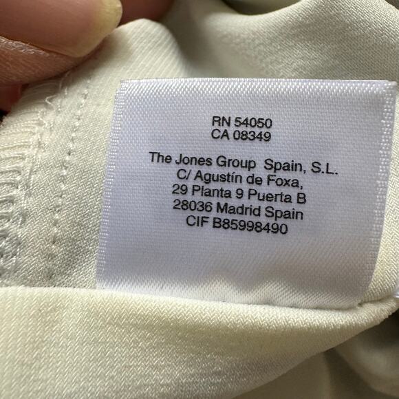 Anne Klein Faux Wrap Black and White Geometric Long Sleeved Midi Dress SIze 6 - Picture 9 of 11